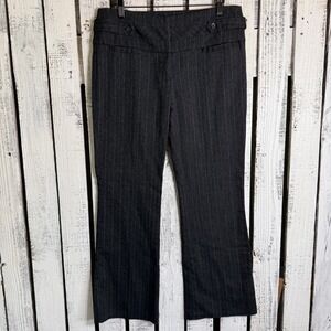 Star City Pinstripe Dress Pants Women's 7 Charcoal Grey Trousers Career Office